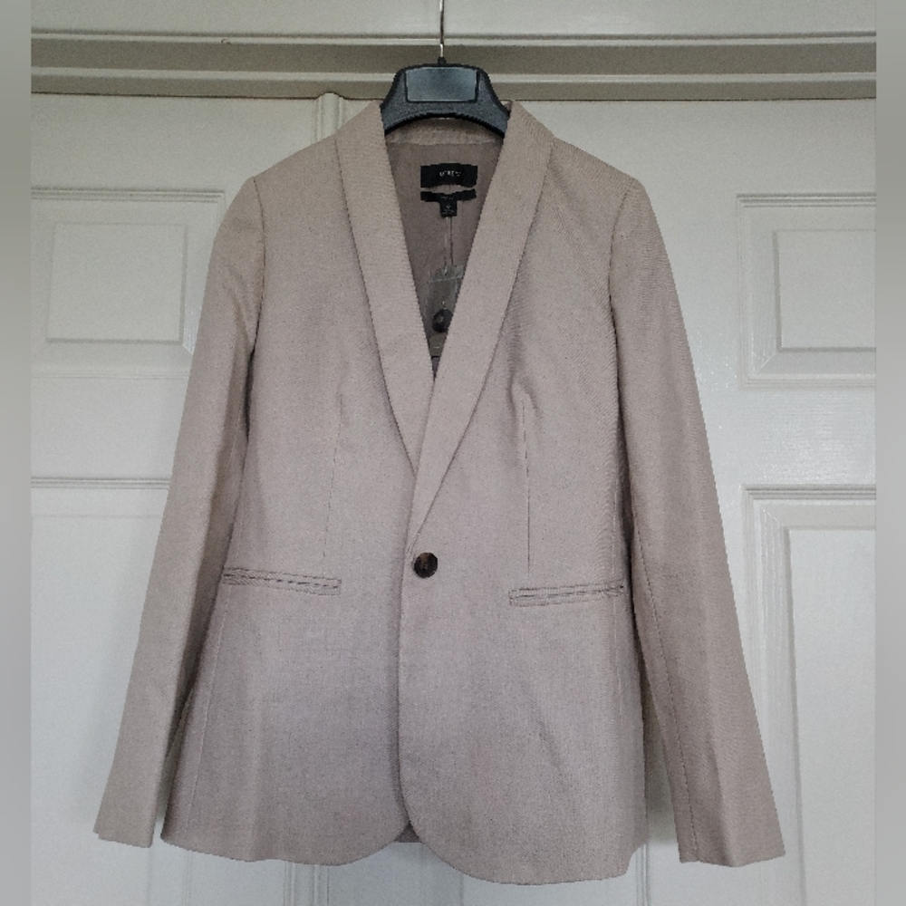 J. Crew Parke Blazer stretch linen, Flax Beige, size 0